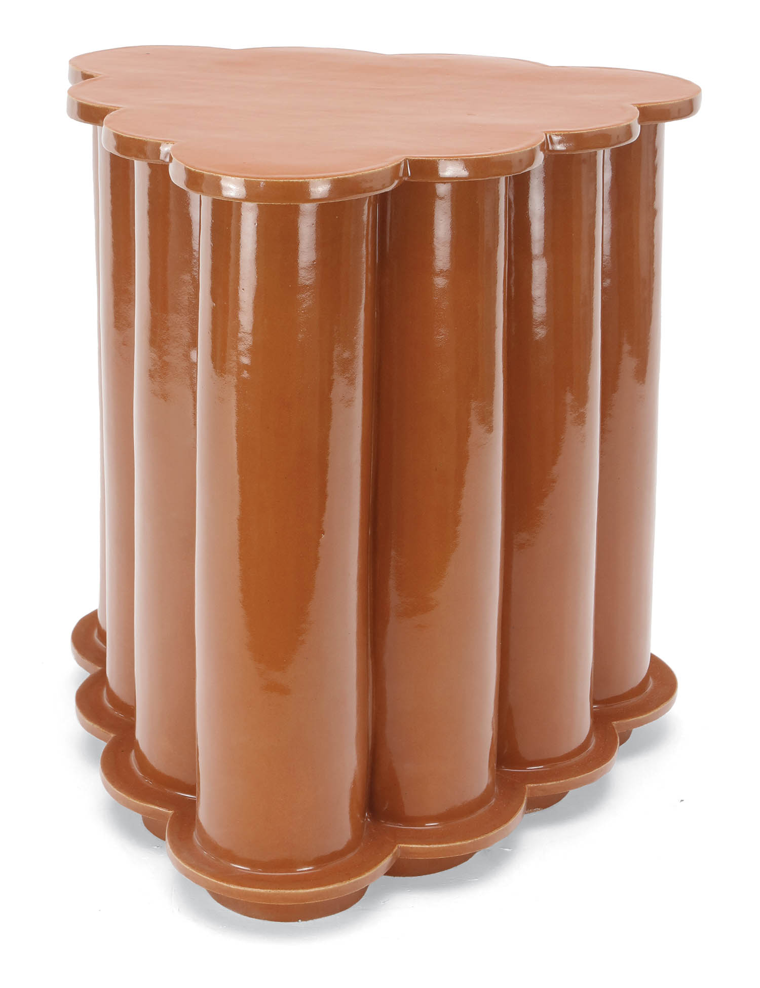 the Ruffle side table in brown