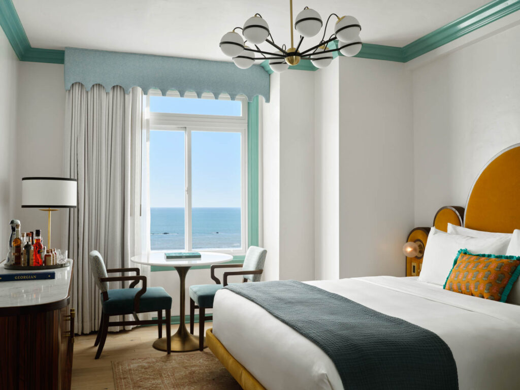 an oceanfront guest suite at the Georgian Hotel in Santa Monica