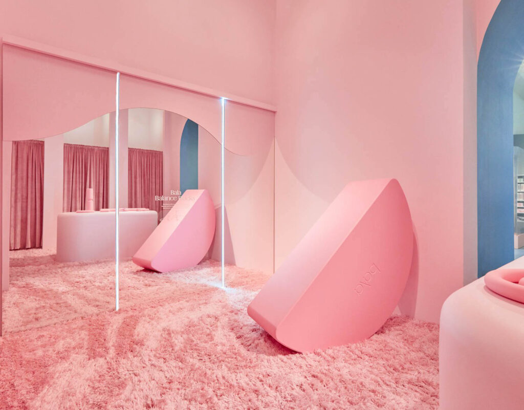 A bubble gum pink interior by Madelynn Ringo