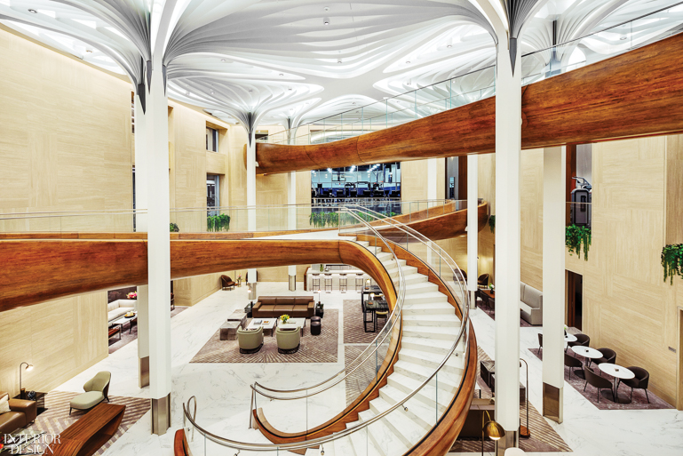 inside called the Waterline Club, a 100,000-square-foot amenity center near the Hudson