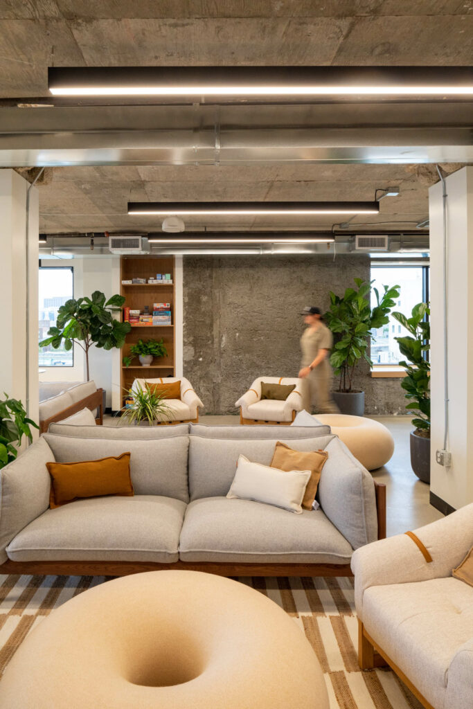 a seating area in Retool's San Francisco office