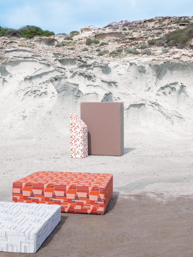 Studiopepe joins forces with French textile brand Élitis for Archiutopia, an outdoor fabric collection.